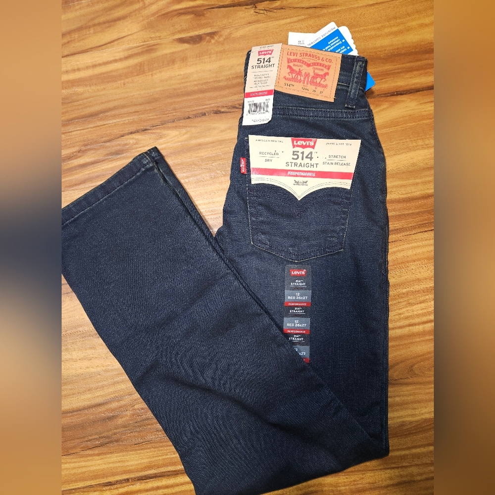 Levi's 514 Boys Straight Jeans Dark Blue